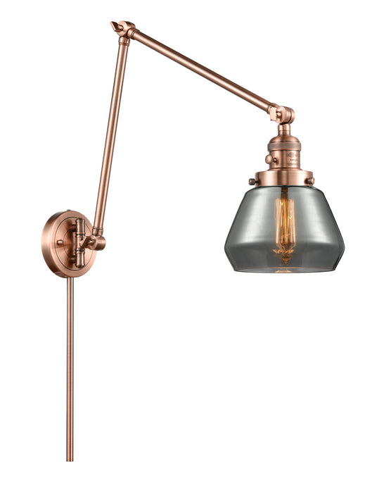 Innovations 238-AC-G173 One Light Swing Arm Lamp, Antique Copper