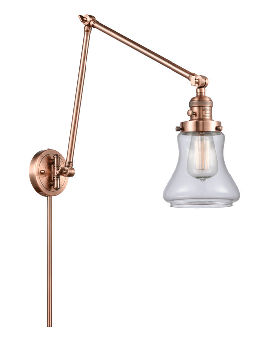 Innovations 238-AC-G192 One Light Swing Arm Lamp, Antique Copper