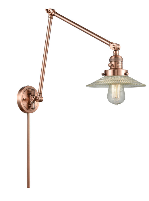 Innovations 238-AC-G2 One Light Swing Arm Lamp, Antique Copper