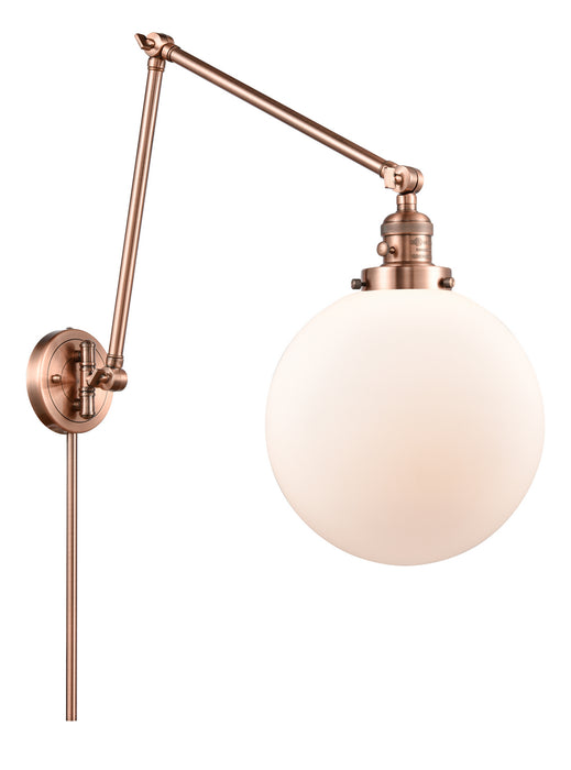Innovations 238-AC-G201-10 One Light Swing Arm Lamp, Antique Copper