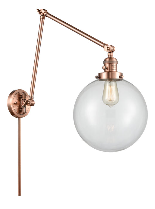 Innovations 238-AC-G202-10 One Light Swing Arm Lamp, Antique Copper