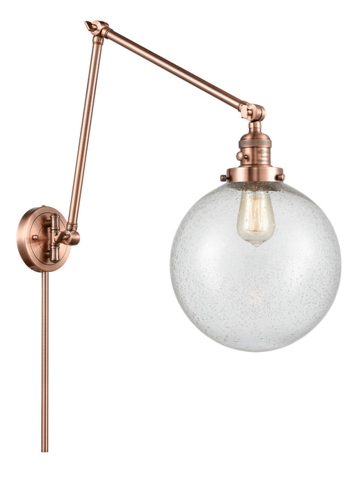 Innovations 238-AC-G204-10 One Light Swing Arm Lamp, Antique Copper