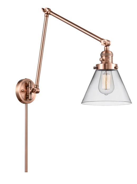 Innovations 238-AC-G42 One Light Swing Arm Lamp, Antique Copper