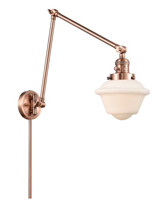 Innovations 238-AC-G531 One Light Swing Arm Lamp, Antique Copper