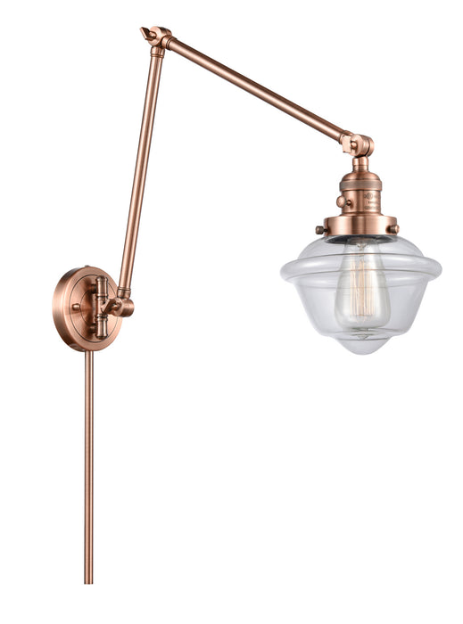 Innovations 238-AC-G532 One Light Swing Arm Lamp, Antique Copper