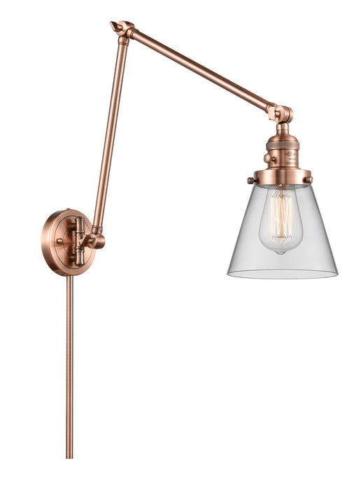 Innovations 238-AC-G62 One Light Swing Arm Lamp, Antique Copper