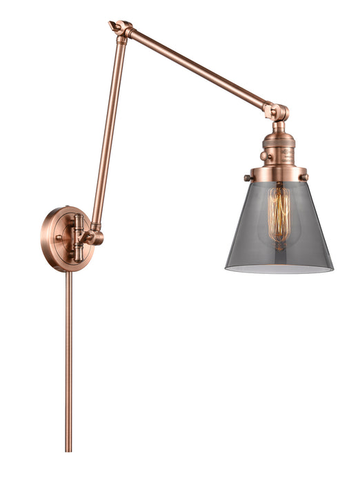 Innovations 238-AC-G63 One Light Swing Arm Lamp, Antique Copper
