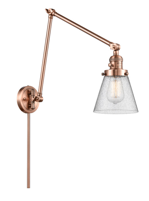 Innovations 238-AC-G64 One Light Swing Arm Lamp, Antique Copper