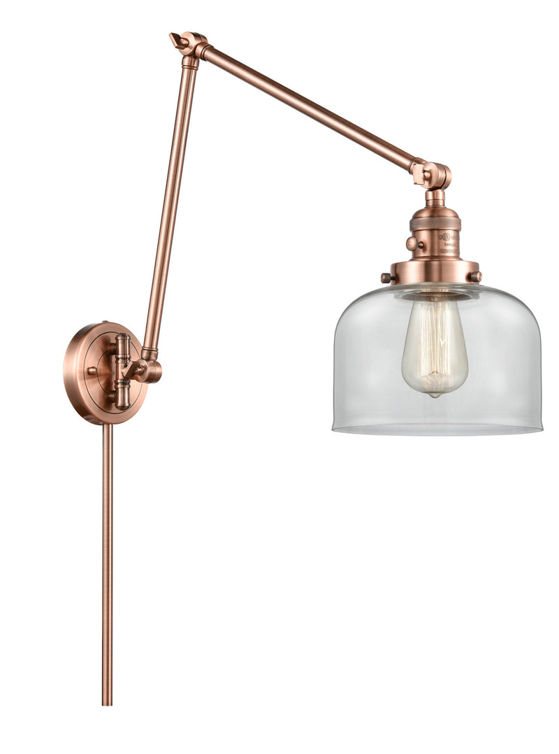 Innovations 238-AC-G72 One Light Swing Arm Lamp, Antique Copper