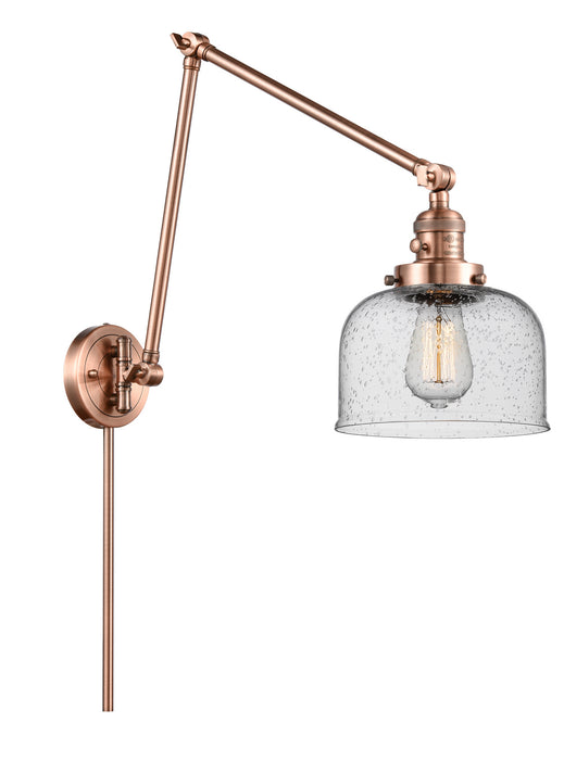 Innovations 238-AC-G74 One Light Swing Arm Lamp, Antique Copper