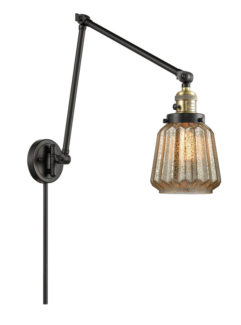 Innovations 238-BAB-G146 One Light Swing Arm Lamp, Black Antique Brass