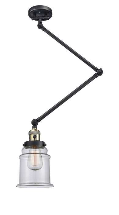 Innovations 238-BAB-G182 One Light Swing Arm Lamp, Black Antique Brass