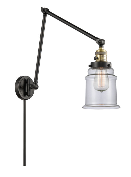 Innovations 238-BAB-G182 One Light Swing Arm Lamp, Black Antique Brass