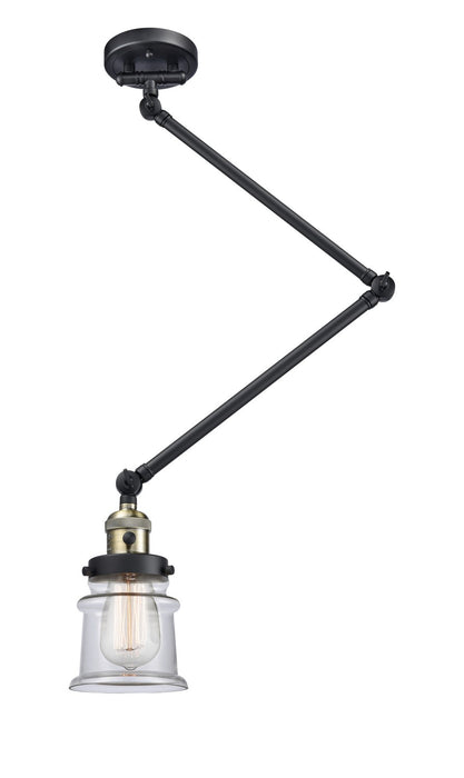 Innovations 238-BAB-G182S One Light Swing Arm Lamp, Black Antique Brass