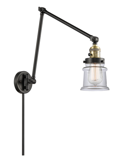 Innovations 238-BAB-G182S One Light Swing Arm Lamp, Black Antique Brass
