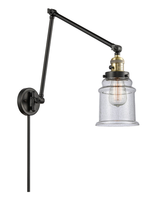 Innovations 238-BAB-G184 One Light Swing Arm Lamp, Black Antique Brass