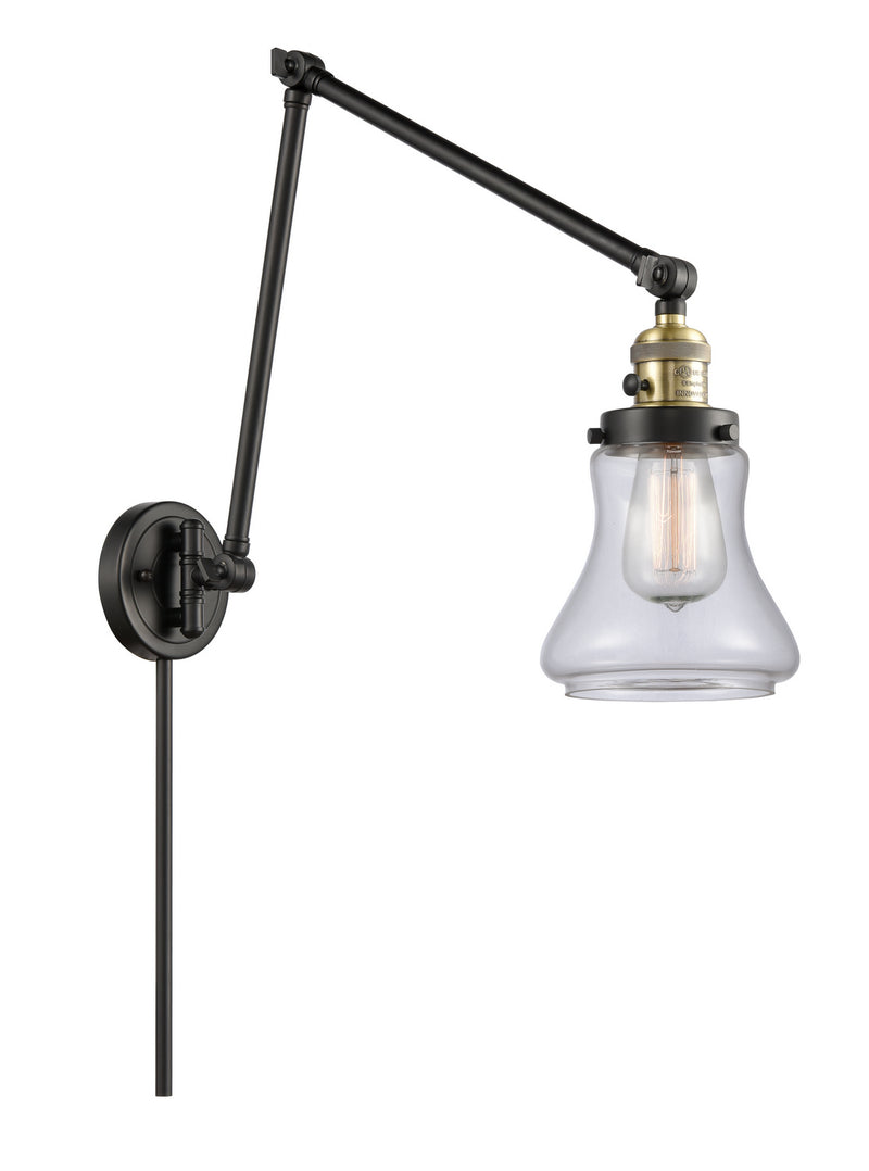 Innovations 238-BAB-G192 One Light Swing Arm Lamp, Black Antique Brass