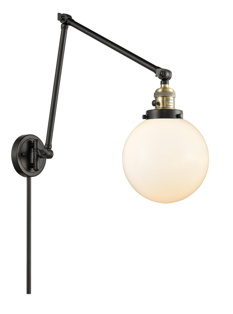 Innovations 238-BAB-G201-8-LED LED Swing Arm Lamp, Black Antique Brass