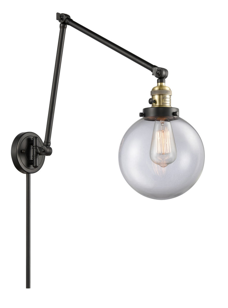 Innovations 238-BAB-G202-8-LED LED Swing Arm Lamp, Black Antique Brass