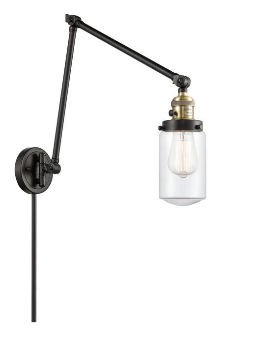 Innovations 238-BAB-G312 One Light Swing Arm Lamp, Black Antique Brass