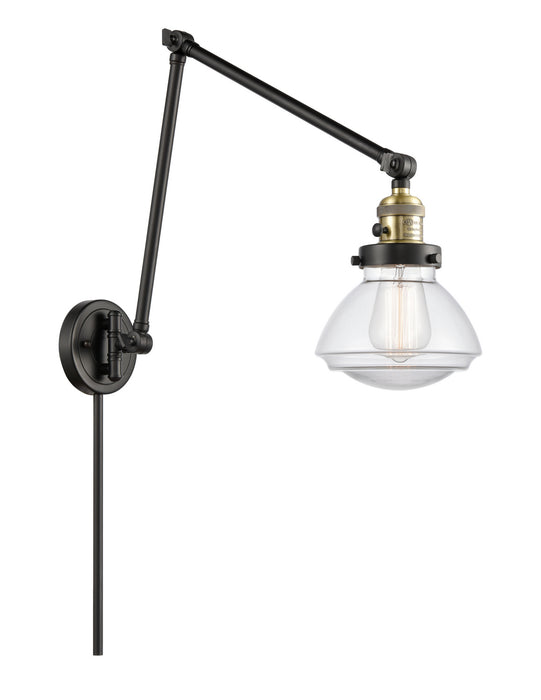 Innovations 238-BAB-G322 One Light Swing Arm Lamp, Black Antique Brass