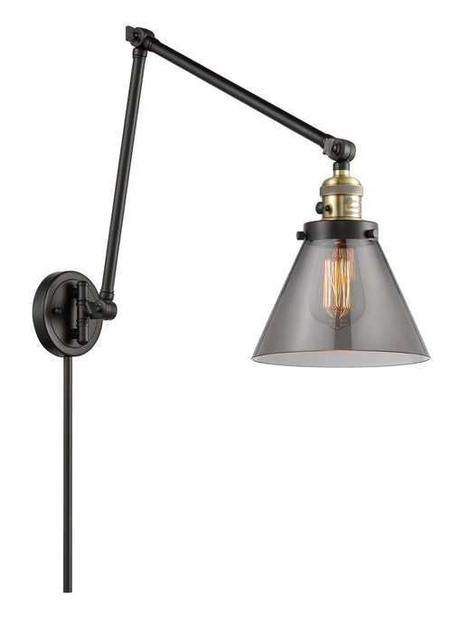 Innovations 238-BAB-G43 One Light Swing Arm Lamp, Black Antique Brass