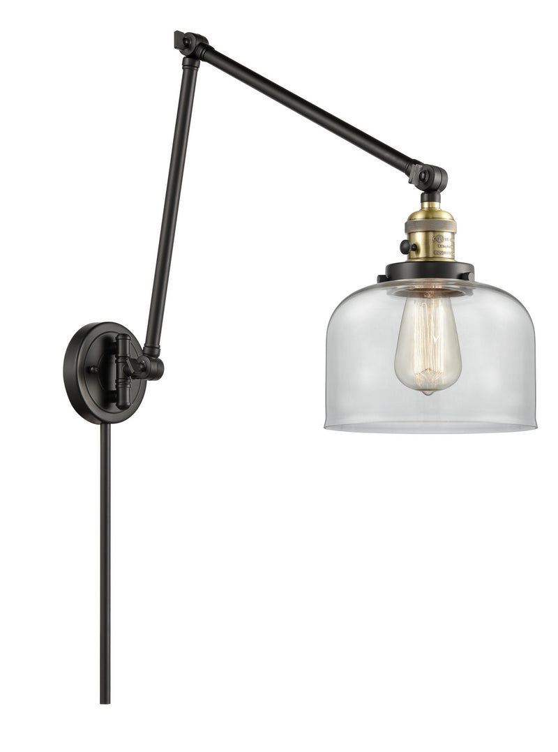 Innovations 238-BAB-G72 One Light Swing Arm Lamp, Black Antique Brass