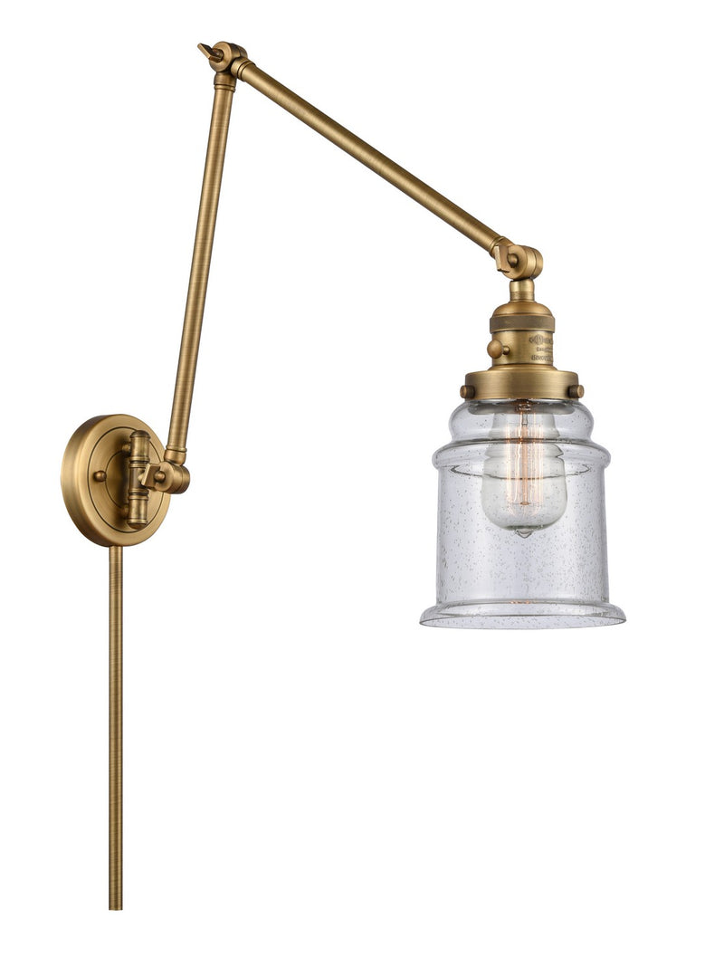 Innovations 238-BB-G184-LED LED Swing Arm Lamp, Brushed Brass