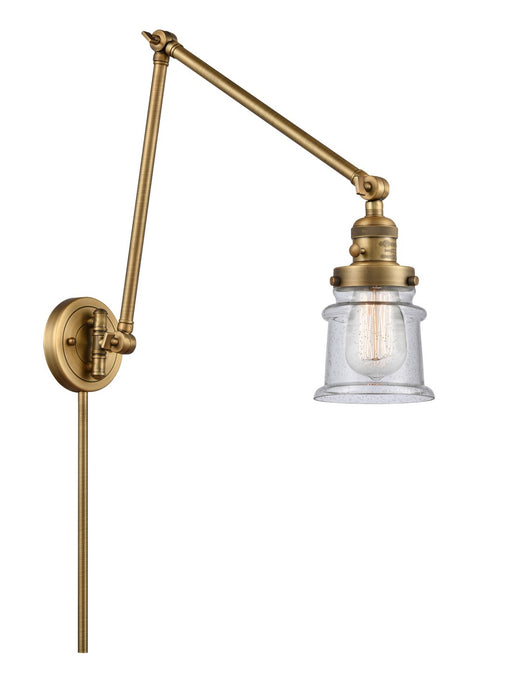 Innovations 238-BB-G184S-LED LED Swing Arm Lamp, Brushed Brass