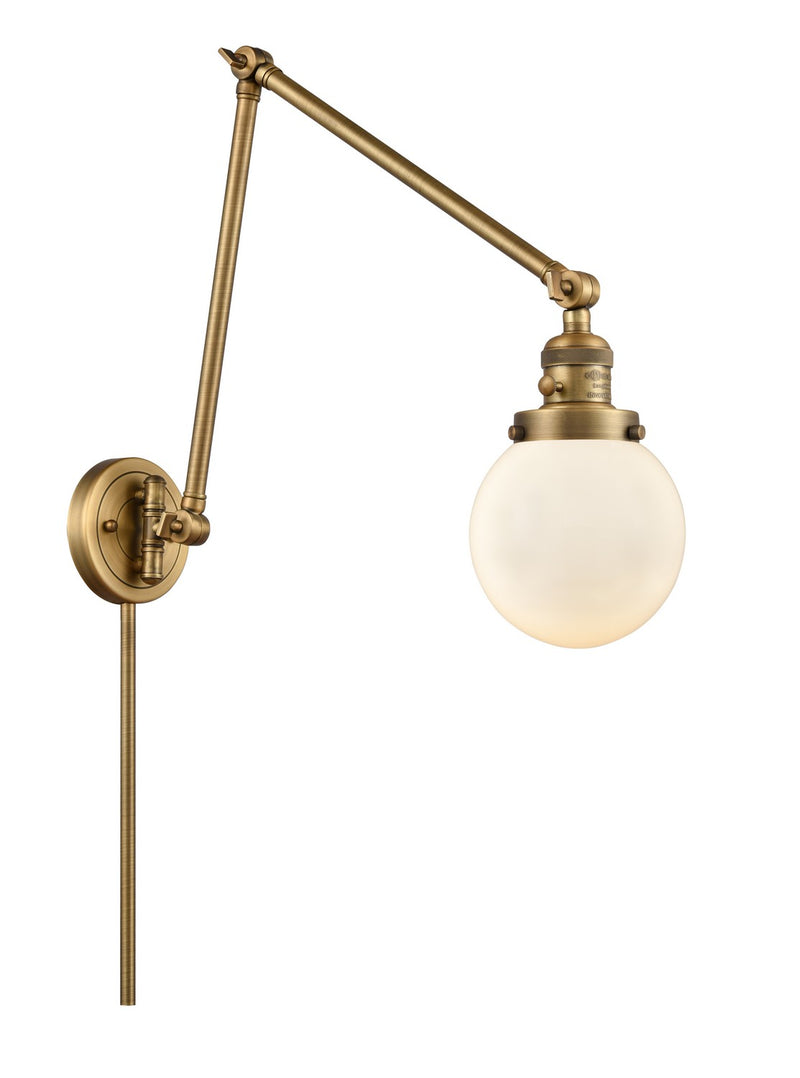 Innovations 238-BB-G201-6-LED LED Swing Arm Lamp, Brushed Brass