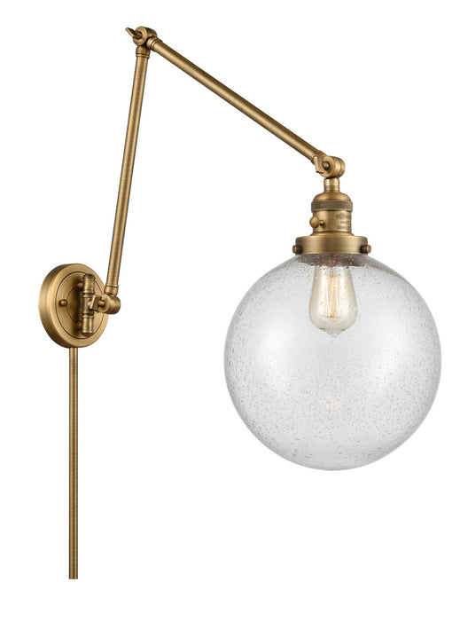 Innovations 238-BB-G204-10 One Light Swing Arm Lamp, Brushed Brass