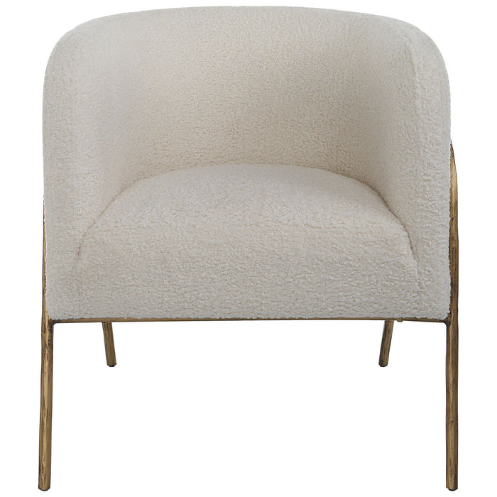 Uttermost 23686 Accent Chair, Aged Gold