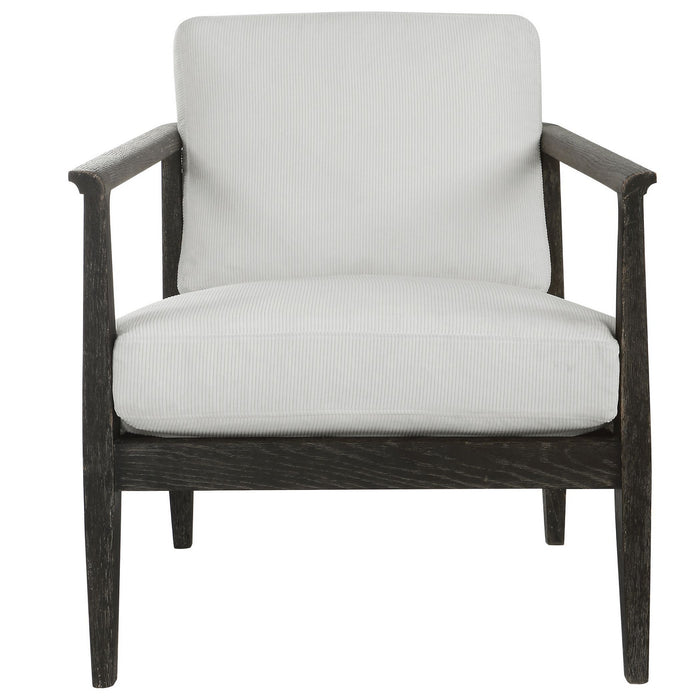 Uttermost 23696 Accent Chair, Solid Oak Wood