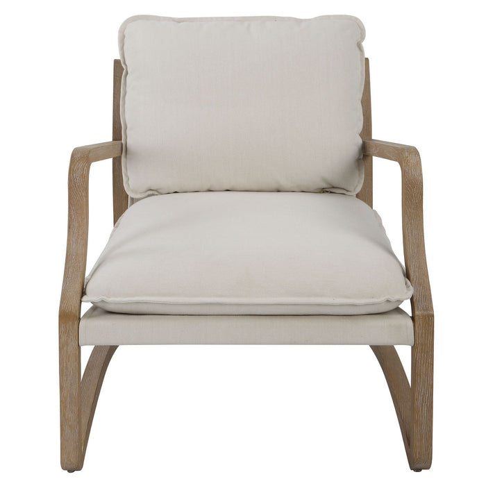 Uttermost 23712 Accent Chair, Solid Oak