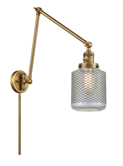 Innovations 238-BB-G262 One Light Swing Arm Lamp, Brushed Brass