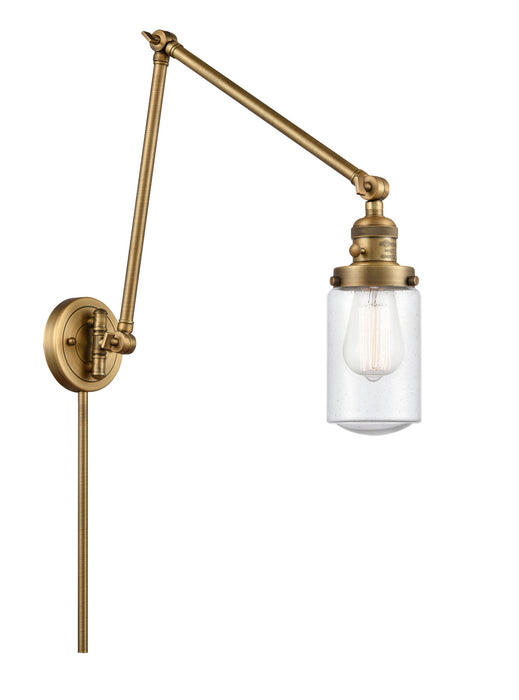 Innovations 238-BB-G314 One Light Swing Arm Lamp, Brushed Brass