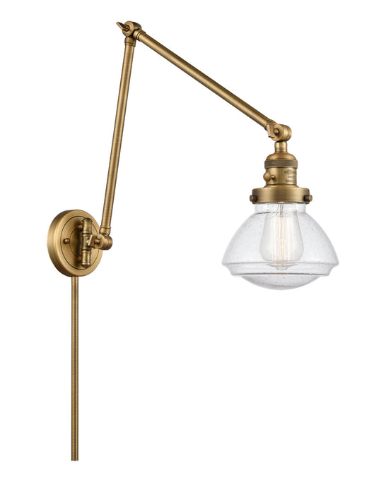 Innovations 238-BB-G324 One Light Swing Arm Lamp, Brushed Brass