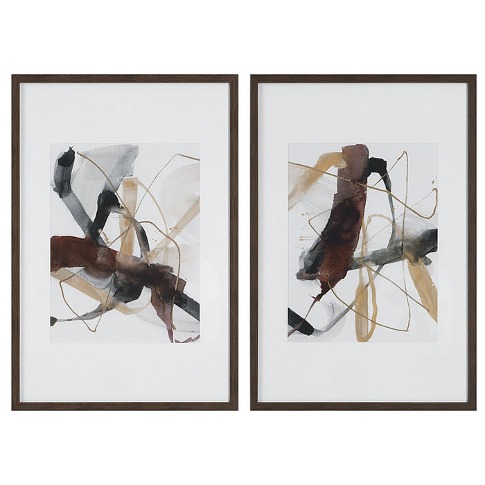 Uttermost 41440 Prints, Set/2, Dark Walnut