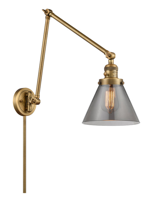 Innovations 238-BB-G43 One Light Swing Arm Lamp, Brushed Brass