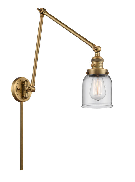 Innovations 238-BB-G52 One Light Swing Arm Lamp, Brushed Brass