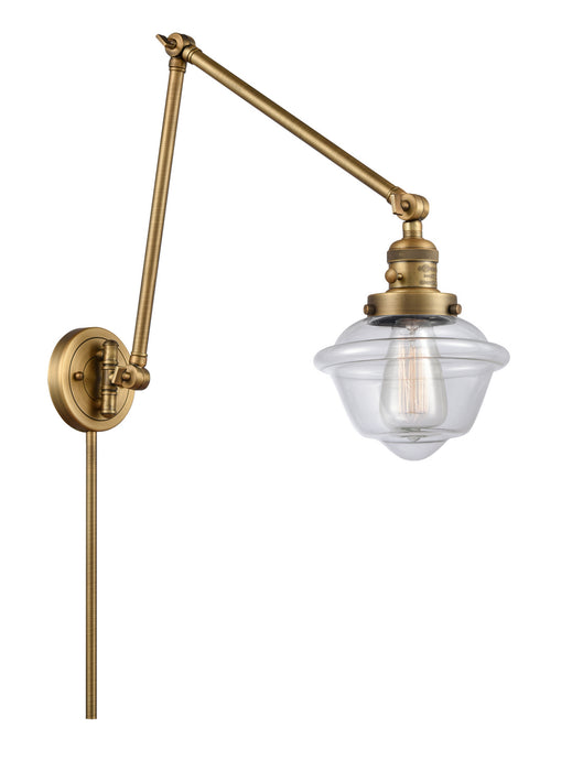 Innovations 238-BB-G532 One Light Swing Arm Lamp, Brushed Brass
