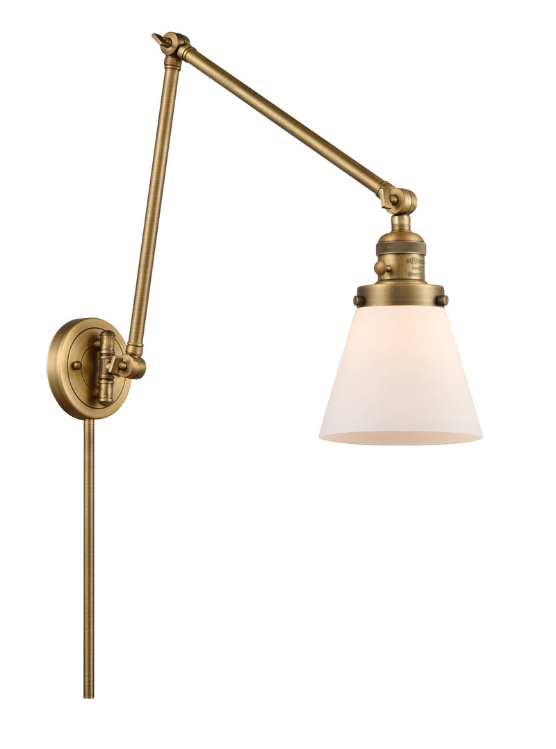 Innovations 238-BB-G61 One Light Swing Arm Lamp, Brushed Brass