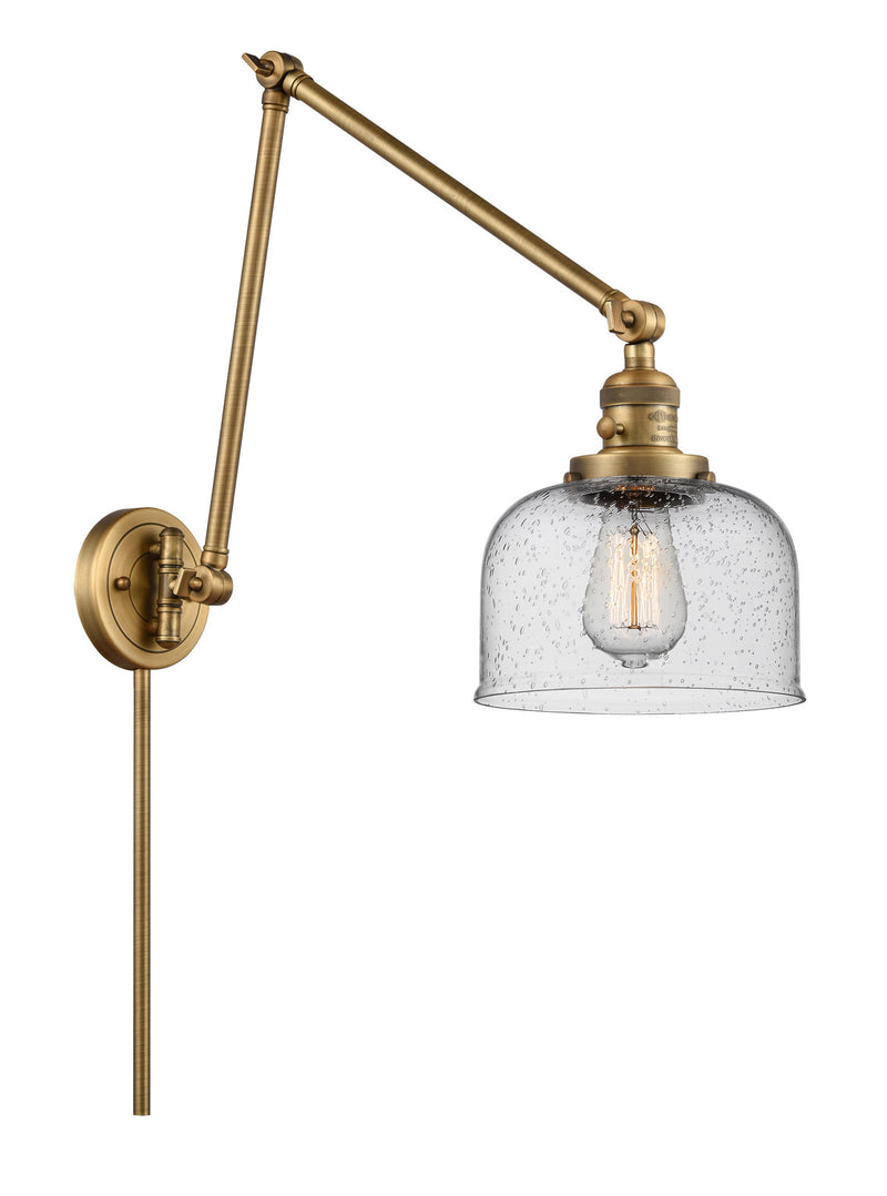 Innovations 238-BB-G74 One Light Swing Arm Lamp, Brushed Brass