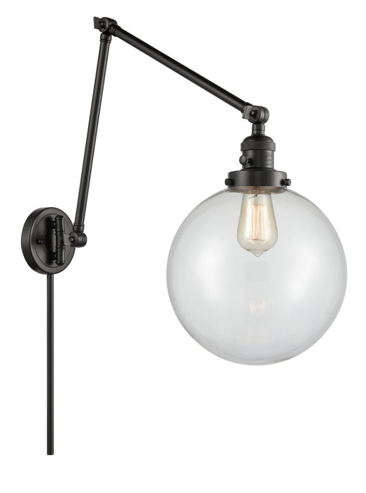 Innovations 238-BK-G202-10 One Light Swing Arm Lamp, Matte Black