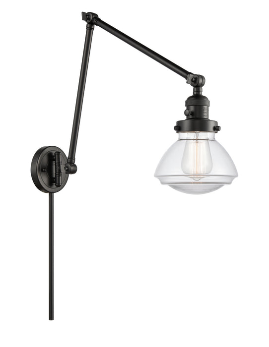Innovations 238-BK-G322 One Light Swing Arm Lamp, Matte Black