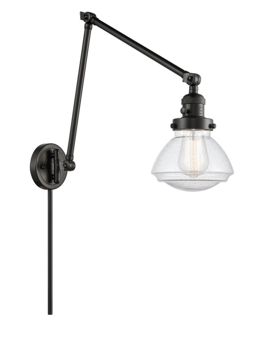 Innovations 238-BK-G324 One Light Swing Arm Lamp, Matte Black