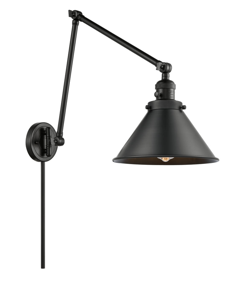 Innovations 238-BK-M10-BK One Light Swing Arm Lamp, Matte Black