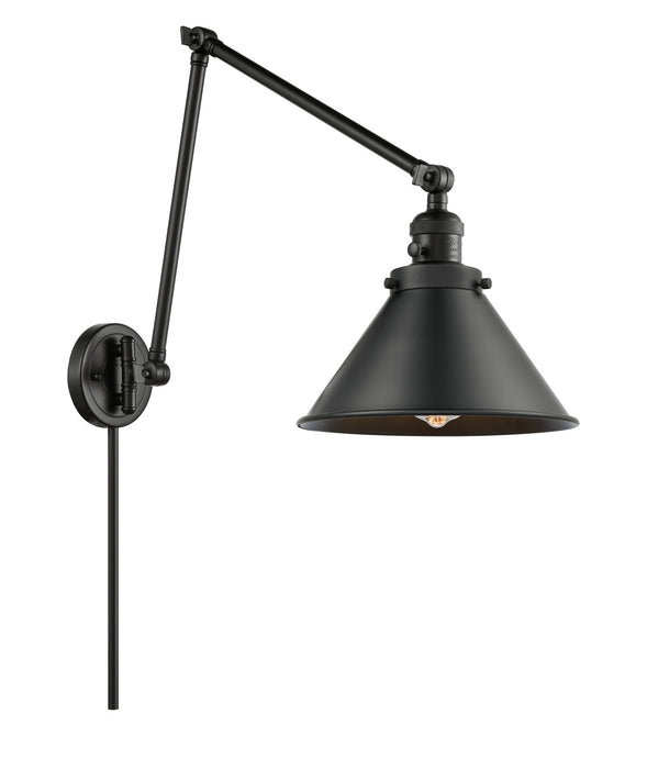 Innovations 238-BK-M10-BK One Light Swing Arm Lamp, Matte Black