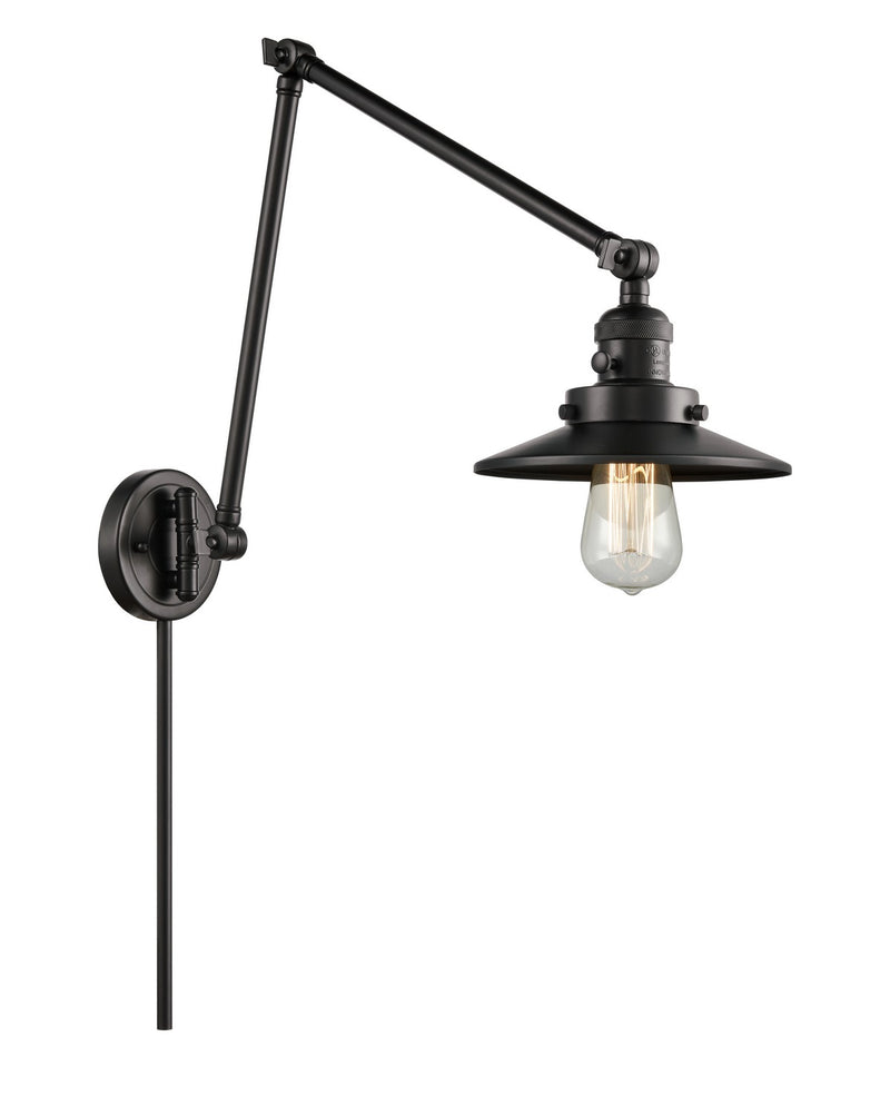 Innovations 238-BK-M6 One Light Swing Arm Lamp, Matte Black