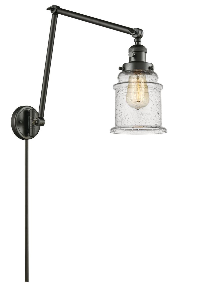 Innovations 238-OB-G184 One Light Swing Arm Lamp, Oil Rubbed Bronze